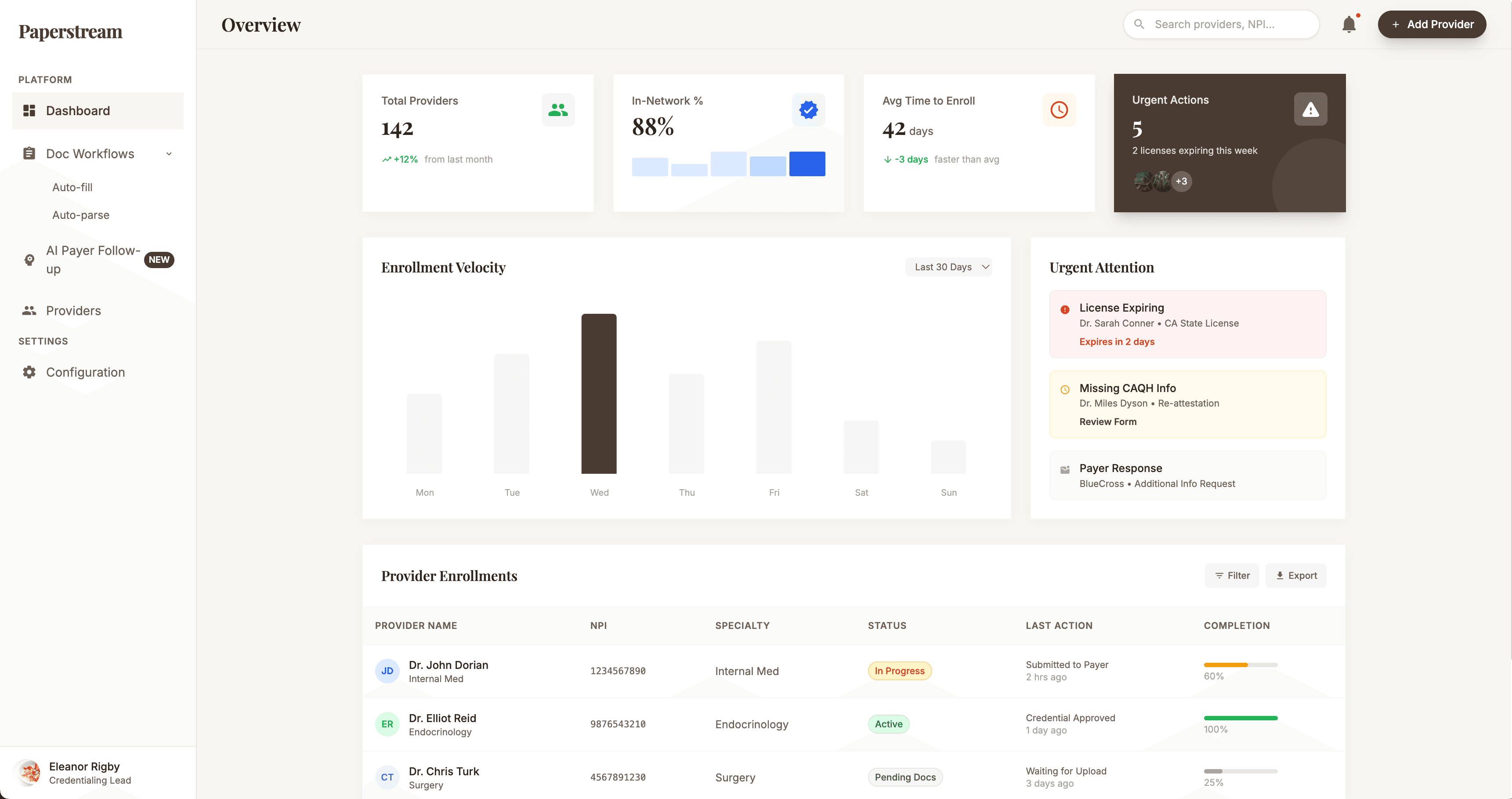 Paperstream dashboard